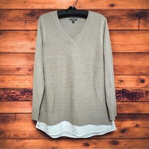 HILARY RADLEY LAYERED SWEATER SIZE LARGE